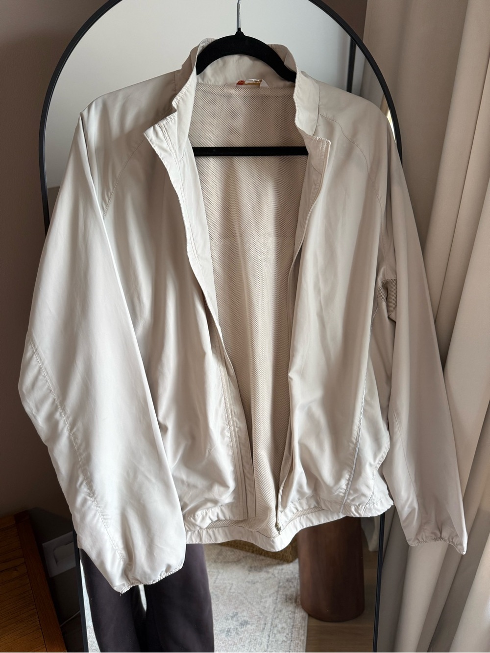 Monterey Club Full Zip Golf Jacket Tan Mesh Lined Size XL